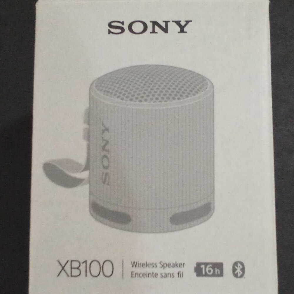 SONY WIRELESS BLUETOOTH SPEAKER WITH 16 HRS BATTERY LIFE MODEL # GRAY SRS-XB100